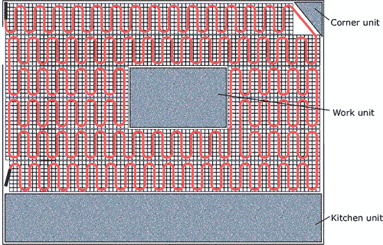 living heat heat mat floor layout