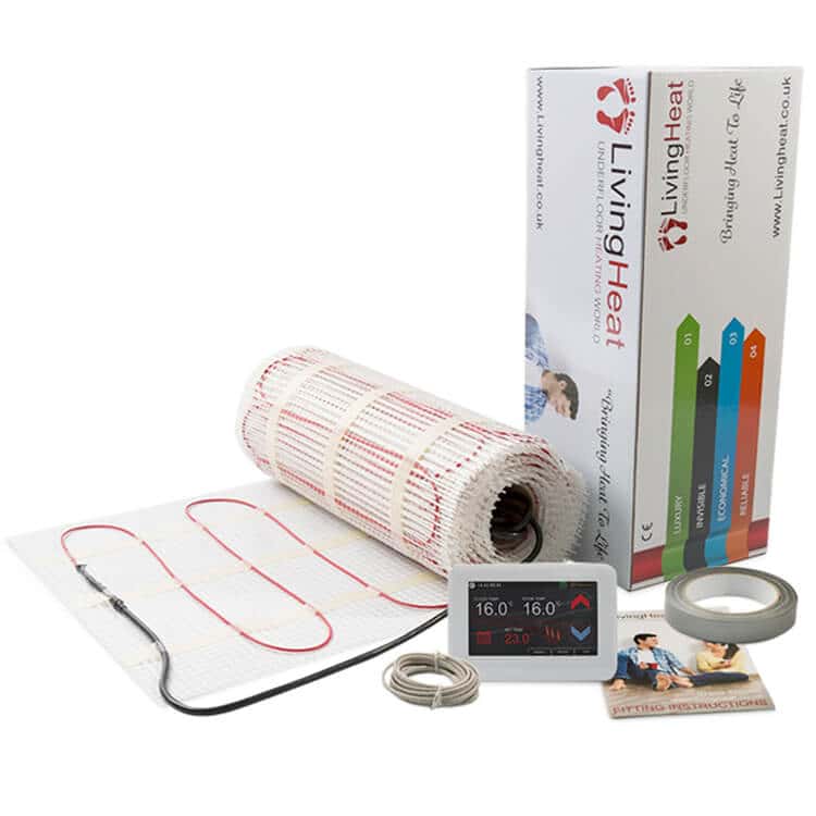 Underfloor Heat Mats For Under Tile Stone Floor Heating 150w
