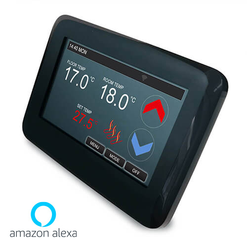 CT1000 Black Colour Touch Screen Thermostat Underfloor Tile Heat Mats 