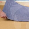 Over lay duo laid under carpet tiles