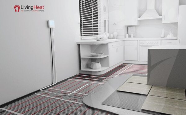 TMAT installed in kitchen heated floors