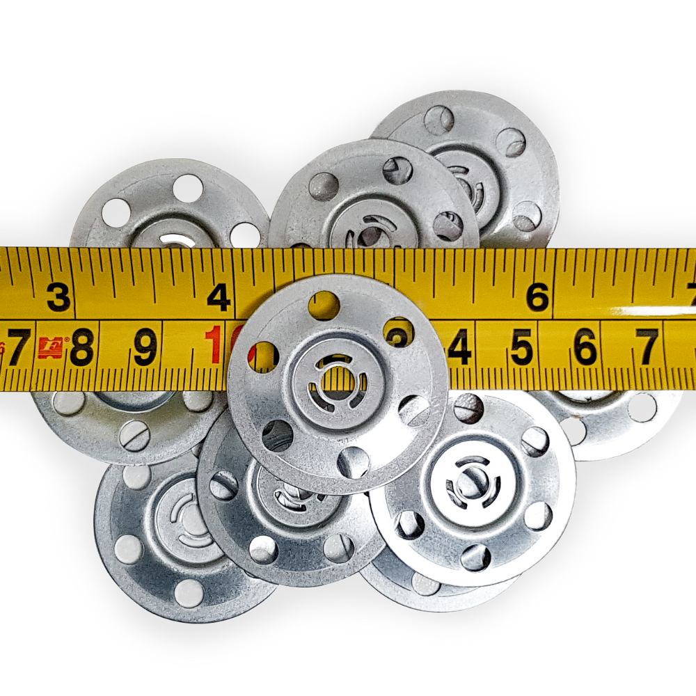 thumbnail image 2 of 200 X 36mm Tile Backer Board & Insulation Fixing Washers – Galvanized Steel Discs (Made In UK) 2 of 4