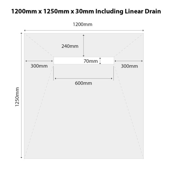 1200 x 1250 Shower Tray