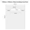 1200 x 1500 Shower Tray