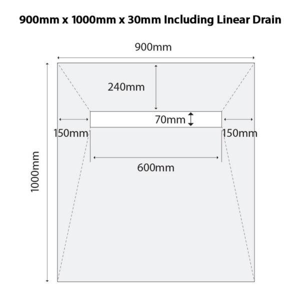 900 x 1000 Shower Tray