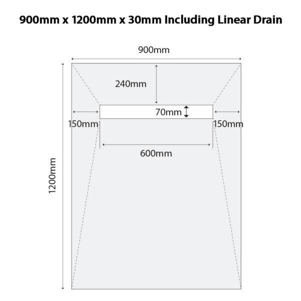 900 x 1200 Shower Tray