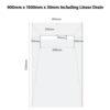 900 x 1500 Shower Tray