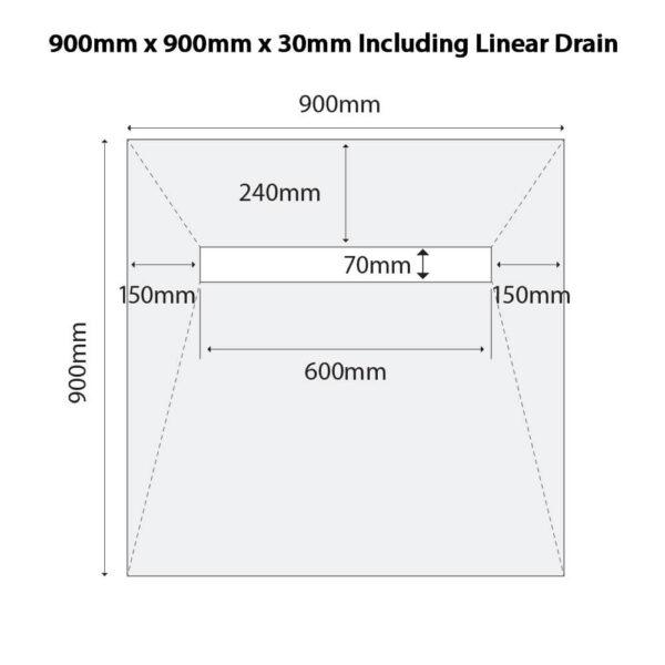 900 x 900 Shower Tray