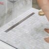 Wet room shower tray final result