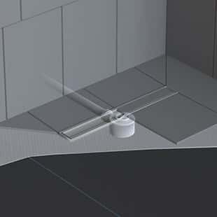 Wetroom Shower Base Tray + Fast Flow Linear Drain