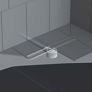 Shower Lay Wetroom Base Tray + Fast Flow Linear Drain