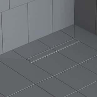 Wetroom Shower Base Tray + Fast Flow Linear Drain