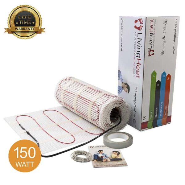 Living Heat 150 Watt Under Floor Heating Mat System