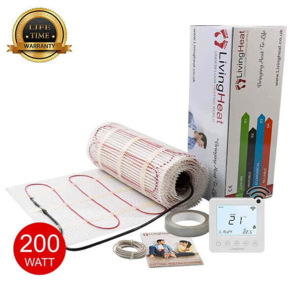 Living Heat 200 Watt Under Floor Heating Mat System