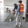 Acrylic floor primer laying