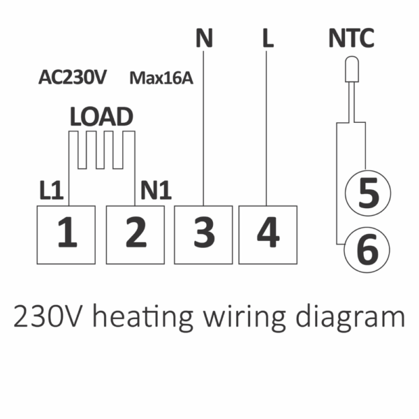 M5 Manual Digital Thermostat Living Heat Ltd