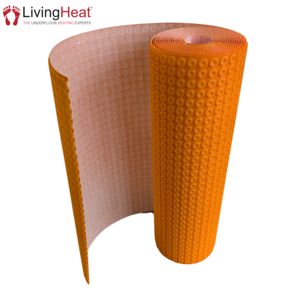 Self-adhesive decoupling mat with lug design for loose wire cables