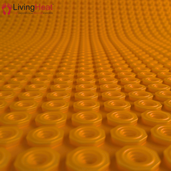 Self-adhesive decoupling mat with lug design for loose wire cables