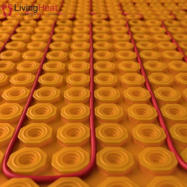 Self-adhesive decoupling mat with lug design for loose wire cables