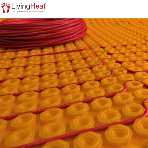 Self-adhesive decoupling mat with lug design for loose wire cables
